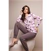 LORMAR PIGIAMA DONNA MANICA LUNGA SERAFINO DES654382 ROSA/TERRA