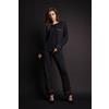 LORMAR PIGIAMA DONNA MANICA LUNGA SERAFINO MIN654396 NERO