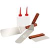 BBQ-Toro Set di accessori per plancha grill in acciaio inox da 5 pezzi | Set di accessori per Plancha con spatola, paletta, bottiglie a spruzzetta | Strumento per la griglia teppanyaki