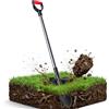 Worshow Vanga da giardino doppia seghettata, 115 cm, in acciaio al carbonio, con manico a D, punta a V per scavare e bordare il prato