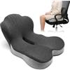 Yuragim Cuscino grande in memory foam, cuscino lombare per sciatica e coccige, per sedia da ufficio, auto, sedia a rotelle, casa, ufficio