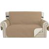 CYCMACO Copridivano 2 Posti Antiscivolo Con Braccioli, Café Chiaro | Copridivano Trapuntato Antiscivolo, Copri Divano Antigraffio Per Gatto, Universale Sofa Cover Antimacchia