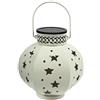 QQY Lanterna esterna solare, Luce solare di proiezione del prato, Hanging solare impermeabile luce del giardino, Lanterne metalliche solari per il cortile del percorso (Stella bianca)