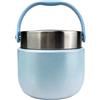 CHALVIOR Termos per Alimenti 1200 ml, Con Cucchiaio Pieghevole, Acciaio Inossidabile 304 Contenitore Termico per Alimenti, Facile da trasportare e da pulire, Tazza Termica per Zuppe, Noodles (Blu)