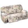 JORTUIO Copridivano Relax Reclinabile Elasticizzato Con Tasche Fodera Per Poltrona 1 2 3 Posti ,Universale Coprisedile Chivas Poltrona Reclinabile Relax Completo Elasticizzato, Copertura Per Poltrona ( Color