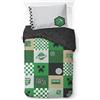 Jay Franco Minecraft Set Copripiumino Singolo per Bambini - Biancheria da Letto Super Morbida in Cotone al 100% con Federa, Prodotto con Licenza Ufficiale, Multicolore, Set da 2 Pezzi