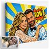 Triangle Déco Ritratto Pop Art personalizzato con la tua foto - Regalo matrimonio | Quadro dai colori squillanti in chiave fumettistica, il tuo scatto reso grafico e moderno, resa vivace da appendere