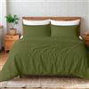 Ruggeri Set Copripiumino Matrimoniale, Microfibra, Federe e Sacco, Avocado | 1 lenzuolo a sacco di 250 x 200 cm con patella di 40 cm e 2 federe di 50 x 80 cm con chiusura a sacco di 20 cm