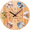 VIVILINEN Orologio da parete personalizzato con 6 immagini orologio in legno regalo con foto