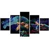 MPPSU Poster Di Anime 5 Pezzi HD Modulari Canvas Quadri Decorazioni Per La Casa Stampe Su Tela Poster Quadri Moderni Soggiorno Quadro Moderno Camera Da Letto (Con Cornice) 150X80Cm