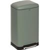 5 five simply smart 5Five - Pattumiera da cucina Ariane 30L in metallo verde - Secchio e maniglia posteriore rimovibili - Chiusura silenziosa