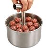 Generico Macchina Per Polpette, 12 Fori Stampo Per Polpette In Acciaio Inossidabile | Strumento Per Formare Rapidamente Polpette, Stampo Per Polpette Con Pressa Manuale, Per Pesce, Manzo, Pollo