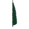 Homgoday Albero di Natale artificiale angolare, 120 cm/150 cm/180 cm/210 cm/240 cm, in PVC difficilmente infiammabile, montaggio rapido, pieghevole, include supporto in metallo verde, 240 cm