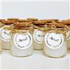 Bestdayever 12Candele in vasetto di vetro, con etichetta scritta lingua francese Merci, spago e tappo sughero, idea regalo per invitati matrimonio, battesimo, compleanno, accessorio ringraziamenti, TE Whaka