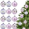COM-FOUR® 12x palline di Natale 6 cm, palline di Natale in plastica | addobbi per l'albero di Natale con ciondoli