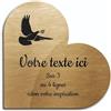 OCAP-FUNERAIRE.COM Targhetta con incisione funeraria con ramoscello modello 1 adesivo modello cuore (15 x 15 cm) personalizzata 1 a 3 righe oro spazzolato