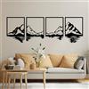 ESTART 4 Decorazioni da Parete in Metallo Con Montagne, Foresta, Pittura Decorativa per Soggiorno, Camera da Letto, Ufficio, Interni ed Esterni (Fiumi)