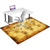 Qesjodfu Ufficio Protettore del Pavimento, Tappetino Protettivo per Pavimenti Duri, Tappeto Gaming Pavimento, Tappeto Salvapavimento 130 x 160 cm, Tappetino per Sedia per Protezione di Pavimenti Duri