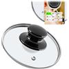 KADAX Coperchio Pentola in Vetro 14 cm - Lucido - Controllo Cottura Senza Sollevare - Vetro Trasparente con Foro Vapore per Pentolini