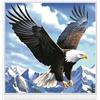 Meecaa Kit per punto croce, 11 punti, con aquila, neve, montagna, animali, kit da ricamo con accessori, prestampato (36 cm x 36 cm) (aquila)
