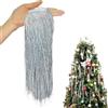 AUXHCYL 3000 Fili Argentati per Albero di Natale, Orpelli da 50 cm | Festoni Natalizi Scintillanti in Plastica per Decorazioni, Ghirlande, Regali, Feste, Capodanno e Progetti Fai da Te
