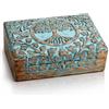 The Great Indian Bazaar Grande regalo di compleanno fatto a mano decorativo portagioie legno albero della vita intagliare gioielli scatola dei ricordi scrigno del tesoro porta orologi scatola di serratura scatola 20 x 12 cm