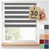 Blumtal Tenda a rullo doppia Klemmfix senza forare 75x210 cm - Tende regolabili per finestre senza fori - Tende interne facili da installare - Persiane a rullo - Antracite