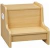 HOOBRO Poggiapiedi per Bambini, Sgabello Scaletta a 2 Gradini, con Piedini Antiscivolo e Maniglie, per Bambini di Età da 3 a 14 Anni, per Bagno, Cucina, Camera, Naturale ENL01JD01