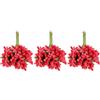Abaodam 144 Pezzi Fiorellini Artificiali Rossi per Bomboniere in Pu e Carta, Mini Fiori Vivaci Sicuri per Decorazioni Regalo e Accessori Foto