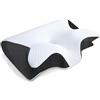 HGTRH Cuscino Ortopedico Cervicale per Dormire di Lato, Cuscino Cervicale Ergonomico A Farfalla, Memory Foam 3D A Rimbalzo Lento, Supporto Cervicale, Cuscino Antirussamento Dark Grey