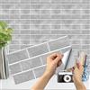 Nswayy 18 Pezzi Adesivi per Piastrelle da parete, Piastrelle da Parete Autoadesive, Adesivi Mattonelle Impermeabile PVC Adesivi Piastrelle Per Bagno e Cucina, 32 x 19cm, Grigio