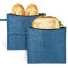 Moyad Set 2 Borsa Termica Porta Merenda 900D Impermeabile Lavabili Blu | Borsa frigo riutilizzabile lavabile in lavastoviglie, Senza BPA per schiscetta, buste alimenti ufficio scuola e snack.