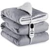 Mia&Coco Coperta riscaldata plaid piumino elettrico 180 x 130 cm, flanella Sherpa, 10 livelli di temperatura, 1-9 ore di spegnimento automatico, display digitale, lavabile in lavatrice, certificato ETL