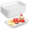 SWEWARM Set di 60 vassoi usa e getta in schiuma bianca, per barbecue, griglia, arrosto, carne, frutta, pollame e pittura fai da te, stampa scolastica