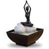Zen Light Zen'Light YOGA2 - Fontana in poliresina, 12 x 12 x 17 cm, colore: nero