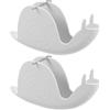 TOPBATHY 2 Pezzi Porta Zampirone a Lumaca Creativo in Pp Bianco Leggero | Vassoio per Incenso, Design Unico e Divertente, Uso in Patio o Campeggio, Portatile