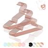 Row & Line ROW&LINE® - Grucce per bambini (30 cm) - 20 pezzi (oro rosa) - salvaspazio per neonati - Resistenti per indumenti pesanti - Grucce in filo metallico per organizzazione e aspetto uniforme nell'armadio