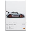 LADV 2022 Poster Auto da Gara Super 911 GT3 RS Auto Sportiva Dipinta su Tela Opere d'Arte da Parete Immagine 40 x 60 cm