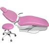 HAODING 4 Pezzi/Set Coprisedile per Poltrona Dentale Pelle PU Antipolvere Sgabello Dentista Sedile Schienale Fodera per Dentista protettore Custodia Protettiva Impermeabile Elastica(Color:D)