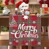 BonBotimen Runner da Tavola Natalizio 40 x 140 cm Moderno Runner Natale in Lino Tartan Runner Tavola Rossa Decorazioni Natalizie Plaid Runner da Tavolo per Feste Invernali Vacanze, Soggiorno