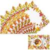 Wzczf 6 Pezzi di Tovagliette Autunnali, Tovagliettes di Foglia d'acero 40x28cm Tovagliette del Ringraziamento Calde tovagliette Vintage con Foglia d'acero per Decorazioni da Tavola per Feste Autunnali