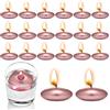 VOHESEA 20 Candele Galleggianti Colorate, Senza Profumo, Per Matrimoni, Feste, Vasche Da Bagno, San Valentino, Decorazioni Per Piscine, Spa (Oro)