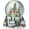 Heaven Sends, Palla di neve con carillon, motivo natalizio con paesaggio e pupazzo di neve, 12 x 16 cm