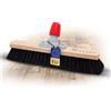 Novaliv Scopa con testa di scopa in pelo naturale, 50 cm, senza manico, in crine di cavallo, nero, morbido, fine, scopa grande, scopa per interni