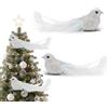 exatta 2 pezzi Decorazioni per Albero di Natale Uccello Decorativo -Uccellini con Paillettes,Uccellini Finti Decorativi con Clip,per Giardini Decor Albero di Natale Matrimonio