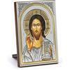 NKlaus Icona Gesù Cristo legno 6x8,5cm stampa d'arte cristiana con impressioni in oro 11085