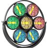 EFFETTO LUCE RETRO VINTAGE LED PAR 350W 7LEDs COB Luce Calda + 189 LEDs RGB DMX