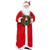 HOMCOM Statuetta di Babbo Natale, in piedi Babbo Natale, attivazione vocale, musica festosa, braccia flessibili, 110 cm, rosso | Aosom Italy