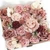 Moliuoly Set di fiori artificiali rosa polverosi per matrimonio, decorazione di nozze, bouquet da sposa, romantici, peonie, rose, decorazione da tavolo, anallergica, riutilizzabile, decorazione per la casa (Is
