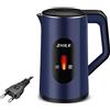Xingdianfu Bollitore elettrico da 2,2 l, in acciaio inox, display digitale, grande bollitore da 1500 W, display digitale, base a 360°, spegnimento automatico, protezione contro il funzionamento a secco